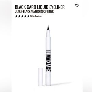IL MAKIAGE Black Card Liquid Eyeliner Ultra- Black Waterproof Liner New